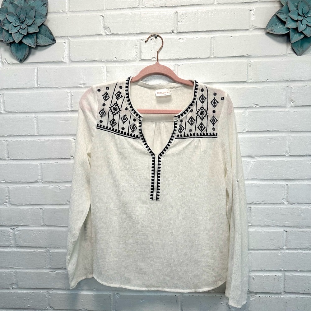 Embroidered White Top